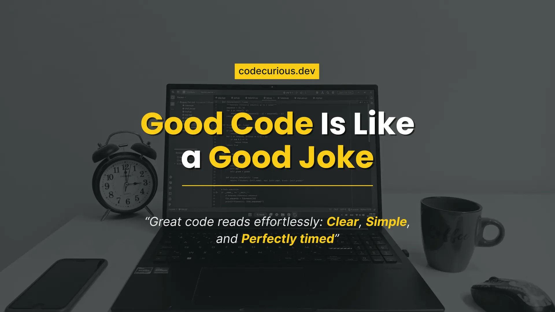 Good Code Is Like a Good Joke: It Needs No Explanation